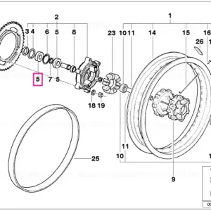 Grooved ball bearing 6204-2RSH - BMW Motorrad Doar azi