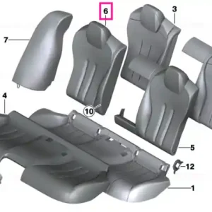 Bestseller Capac spătar Alcantara dreapta ANTHRAZIT GPAT ANTHRAZIT - BMW