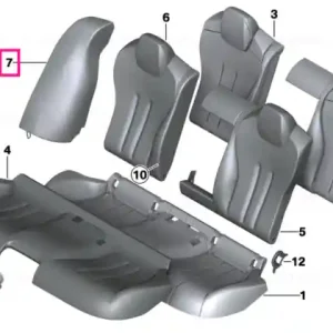 Side section Alcantara, left GPAT ANTHRAZIT - BMW Reducere