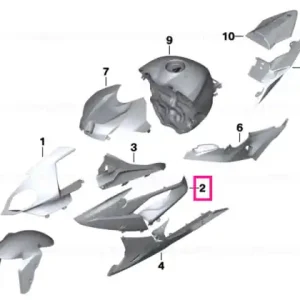 Fairing side section, right BLACKSTORM - BMW Motorrad Retur ușor
