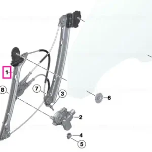 Window lifter without motor,front left - BMW Noutate