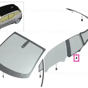 Retur gratuit Side window,green fixed,right rear door - BMW