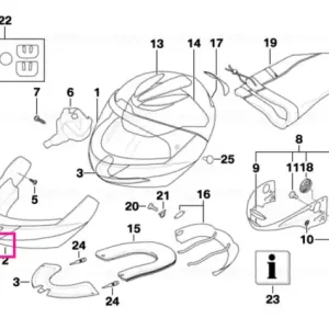 Plată sigură Chin piece, helmet 5, brillant-weiss - BMW Motorrad