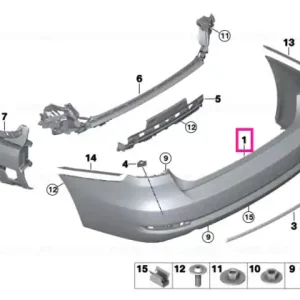 Cel mai vândut Panel, bumper, primed, rear ZWEIFLUTIG - BMW