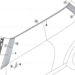Retur gratuit Capac coloană C stânga - BMW - Mini