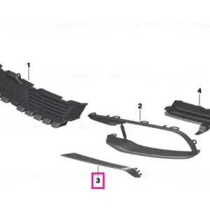 Calitate înaltă Molding left SCHWARZ - BMW