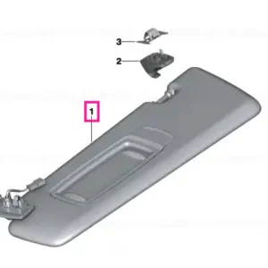 Sun visor, foil, with mirror, left OYSTER - BMW Preț redus