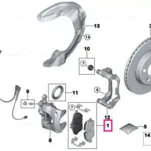 Set placute frana, punte fata - BMW Seria 1 F52, Seria 2 F45 F46, X1 F48, X2 F39 - Mini Cabrio F57, Clubman F54, Countryman F60, F55, F56 Livrare expres