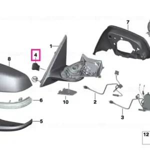 Carcasă conector oglindă exterior - BMW Cumpără acum
