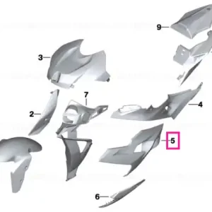 Retur ușor Capac trim lateral stânga LIGHT-WHITE - BMW Motorrad