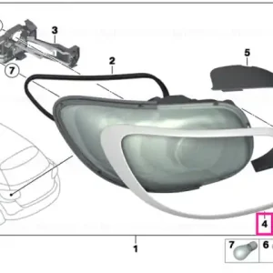 Disponibil imediat Tail light finisher, right SCHWARZ - BMW - Mini