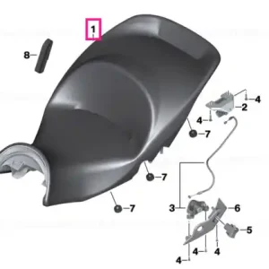Seat bench Exclusive, high, black - BMW Motorrad Premium