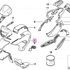 Panou trim, grund lacuit, stânga - BMW Motorrad Super ofertă