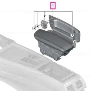 Armrest, leather, front middle CANBERRABEIGE - BMW Ofertă specială