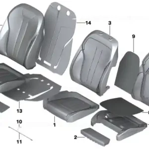 Capac spătar Comfort, piele, stânga CANBERRABEIGE - BMW Ofertă limitată