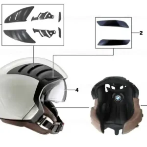 Doar azi Pernă cap/obraz, negru 60/61 - BMW Motorrad