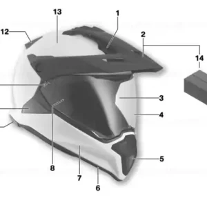 Set, visor mechanism, helmet GS - BMW Motorrad Chilipir
