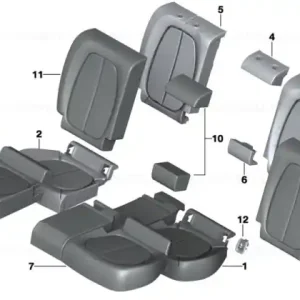 Transport gratuit Husa scaun textil dreapta ANTHRAZIT - BMW