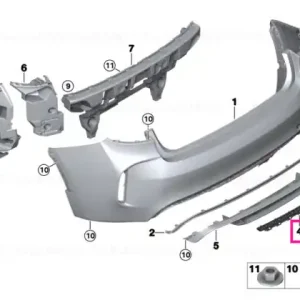 Reducere extra Grille, bumper, rear - BMW