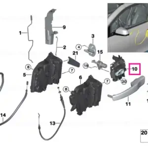 Carrier, outside door handle, front left - BMW Vezi acum