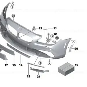 Retur gratuit Capac trim bara fata grunduit PDC / SIDE VIEW - BMW