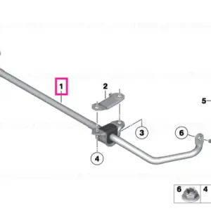 Stabilizator fata cu rulment cauciuc - BMW Reducere specială