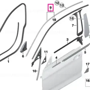 Retur gratuit Finisher, side frame left CHROM - BMW