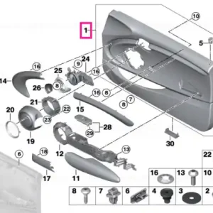 Panou tapiterie usa dreapta CARBON BLACK - BMW - Mini Ofertă de sezon