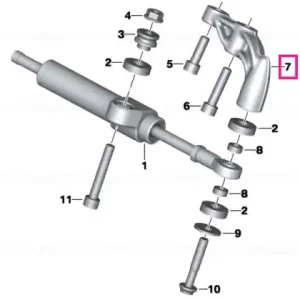 Connection, steering damper - BMW Motorrad Bestseller