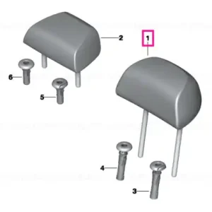 Calitate înaltă Head restraint, Alcantara, outer GMAT ANTHRAZIT - BMW
