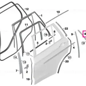 Reduceri Capac cadru fereastră, coloană C, ușă spate, SCHWARZ - BMW