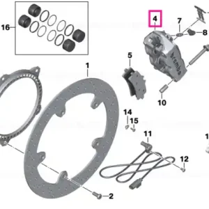 Etrier frână fără plăcuți, stânga - BMW Motorrad Ofertă limitată