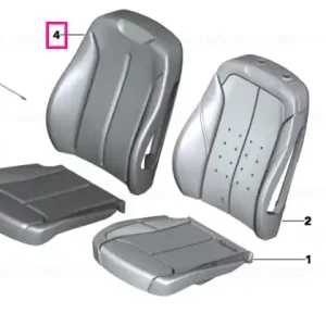 Cumpără acum Capac spătar bază, piele, stânga, OYSTER - BMW