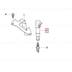 Ignition coil, grommet, grey - BMW Motorrad Plată sigură