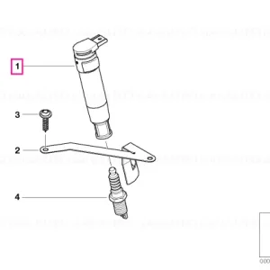 Ignition coil, grommet, black - BMW Motorrad Livrare gratuită