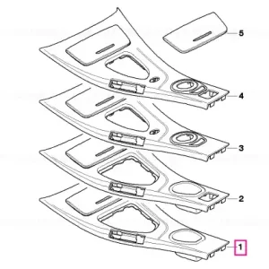 Capac consolă centru, față - BMW Expediere rapidă