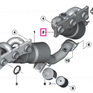 RP-exhaust manifold with catalytic conv. ZYL.4-6 EU5 - BMW Premium