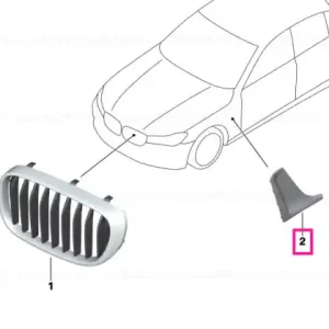 Chilipir Ornament conducă aer lateral stâng - BMW