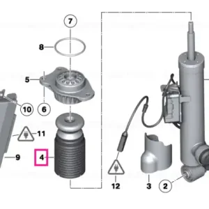 Retur ușor Auxiliary shock absorber, rear - BMW