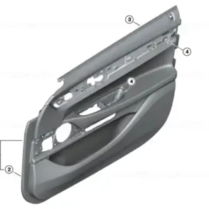 Retur ușor Panou trim uşă, piele, faţă stâng SCHWARZ/WEIß/SW - BMW