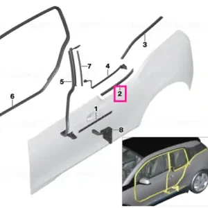 Bestseller Window well strip, outer, door, rear rgt - BMW