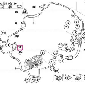 Transport gratuit Suport furtun presiune - BMW