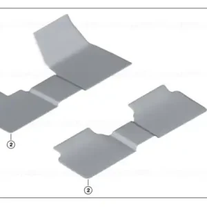 Set covorase fata/spate, Catifea, Gri (CarumGrau) - BMW i3 I01 Popular