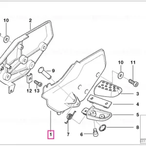 Footrest plate, left WEISSALU 2 - BMW Motorrad Preț redus