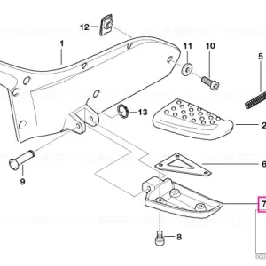 Livrare expres Footrest, rear left WEISALU - BMW Motorrad