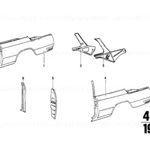Right rear side panel - BMW Cel mai bun preț