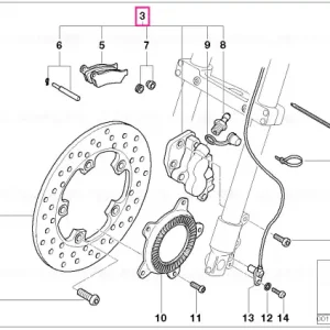 Brake caliper, front D=30/32 - BMW Motorrad Super ofertă