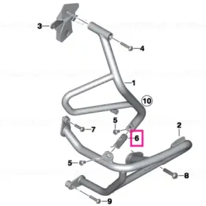 Intermediate piece, right - BMW Motorrad Nu rata