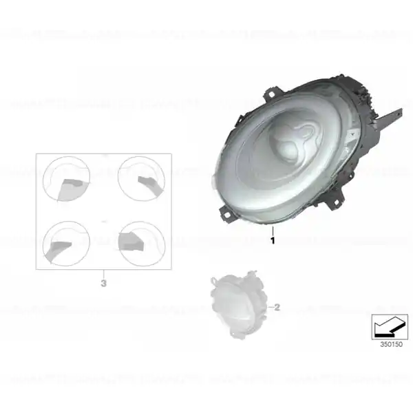 Reduceri Far LED MINI F54, F55, F56 - dreapta