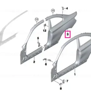 Comandă acum Right rear side panel - BMW